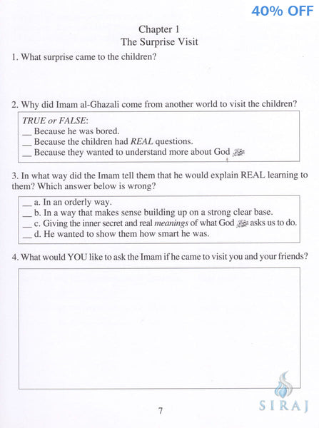 Al-Ghazali: The Book of Belief for Children Workbook - Children’s Books - Fons Vitae