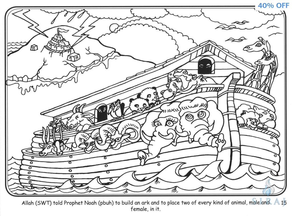 Stories Of The Prophets In The Holy Quran - Coloring Book - Tughra Books